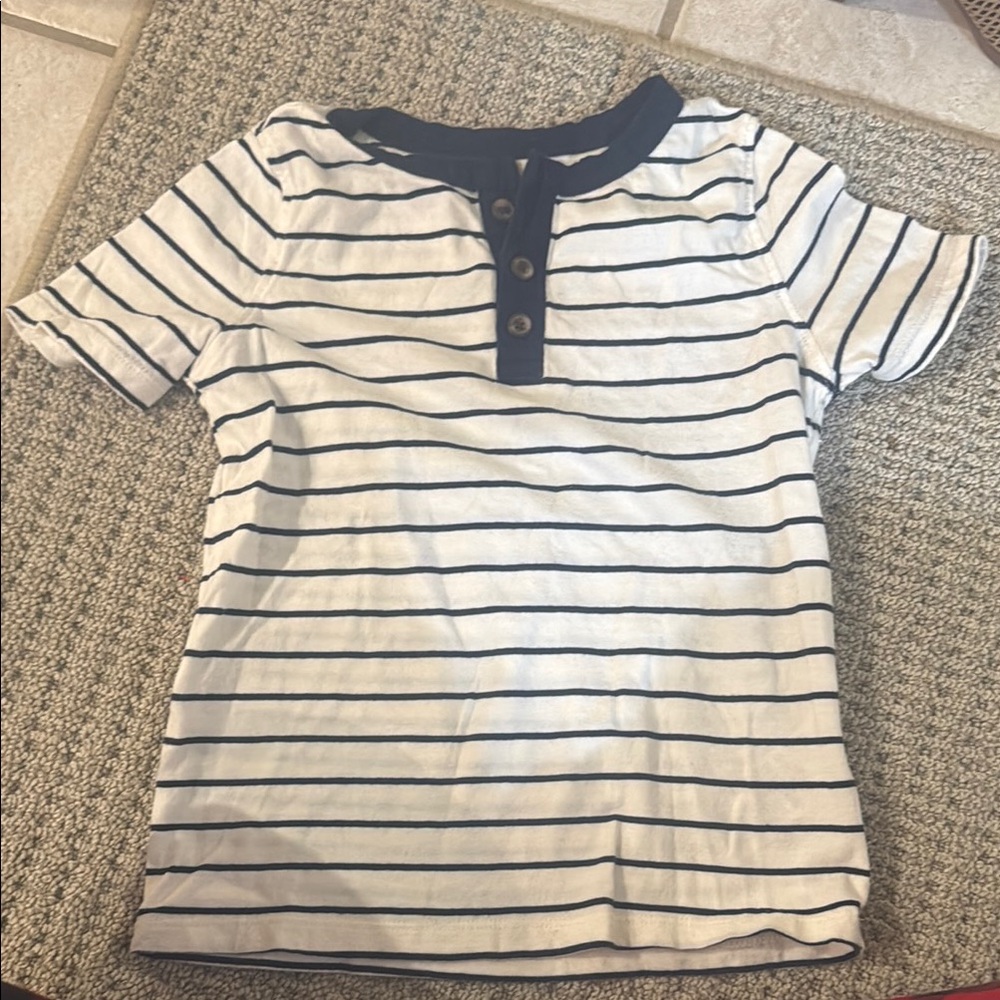 Old Navy Blue and White Button Down Shirt Nautical Style